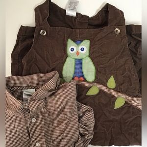 Owl Overalls and Corduroy Overalls